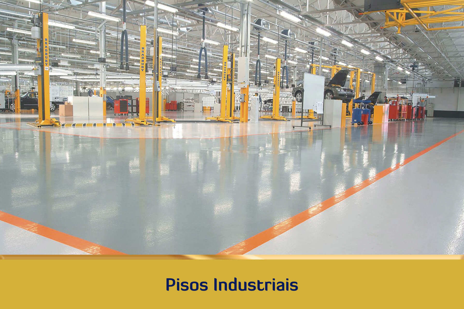 Campo de aplicação - Pisos industriais